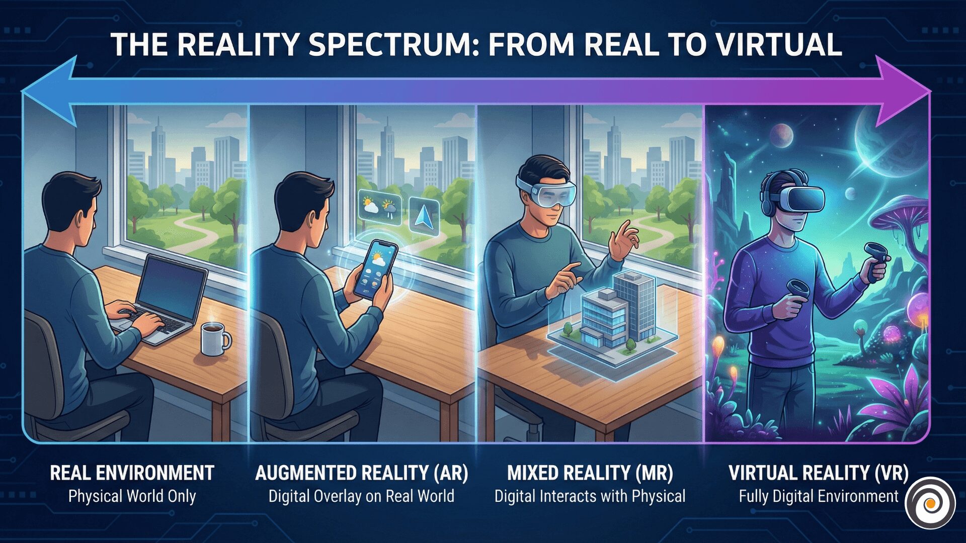 The Reality Spectrum: AR vs. VR vs. MR